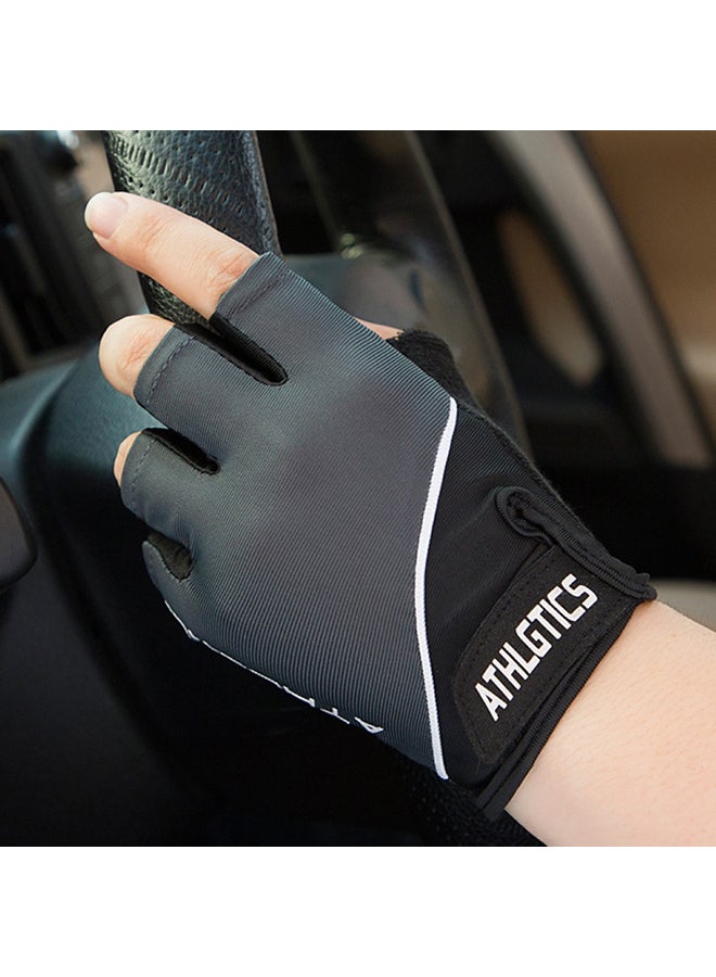 Generic 1 Pair Anti-slip Breathable Half Finger Riding Gym Fitness Gloves for Men Women 25x14x6cm  - Image 3