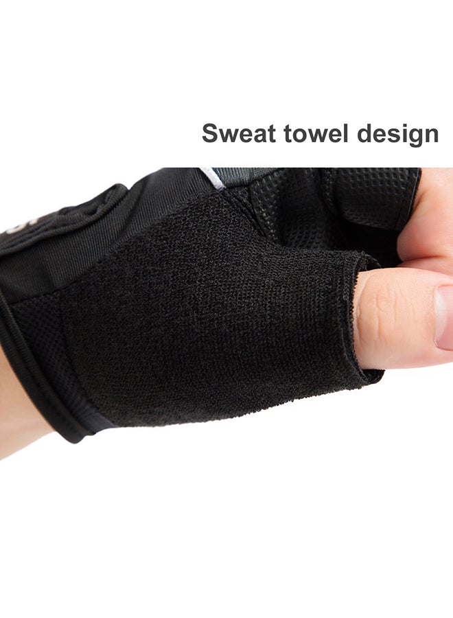 1 Pair Anti-slip Breathable Half Finger Riding Gym Fitness Gloves for Men Women 23x16.5x1.5cm - Image 5