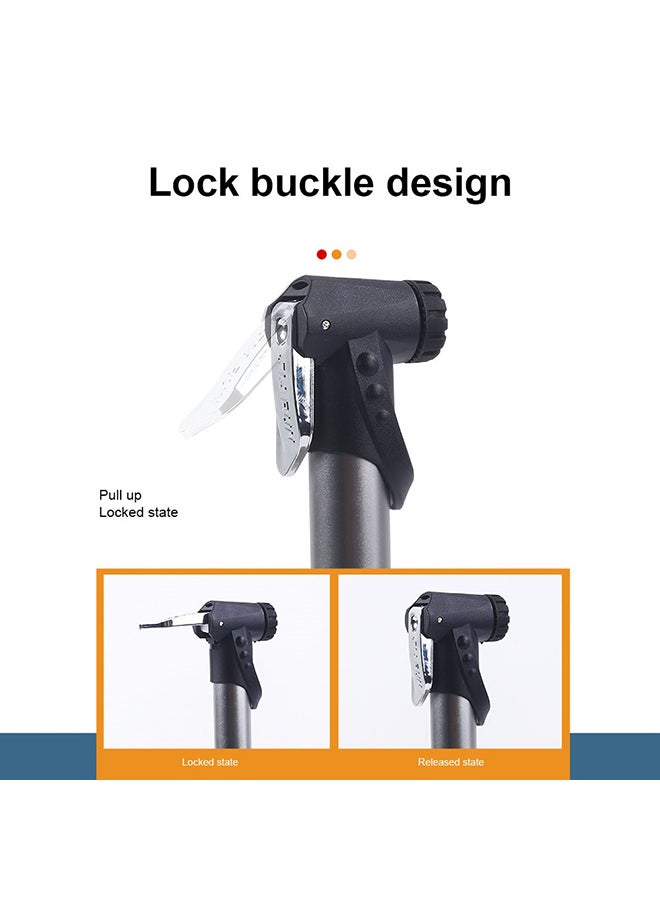 Portable Bike Bicycle Mini High Pressure Hand Cycling Air Pump Tire Inflator 24x4.5x2cm - Image 4