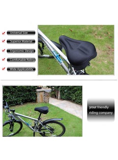 Generic Mountain Road Bike Cycling Bicycle Seat Saddle 3D Thicken Soft Cushion Pad Cover 28.5x20.5x4.75cm 28.5x20.5x4.75cm  - Image 2