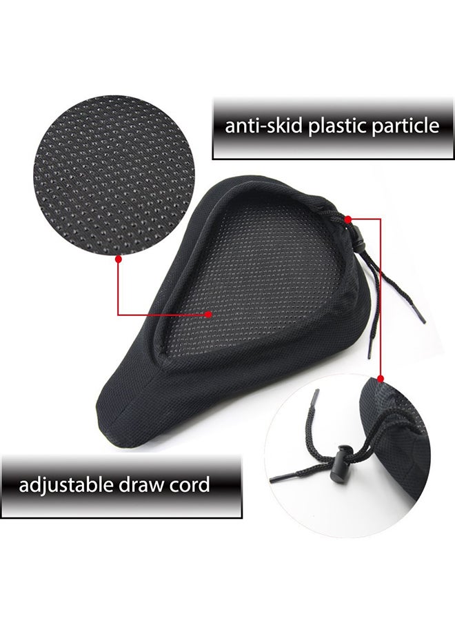 Generic Mountain Road Bike Cycling Bicycle Seat Saddle 3D Thicken Soft Cushion Pad Cover 28.5x20.5x4.75cm 28.5x20.5x4.75cm  - Image 3