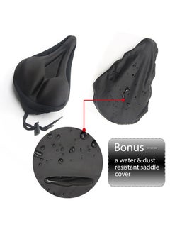 Generic Mountain Road Bike Cycling Bicycle Seat Saddle 3D Thicken Soft Cushion Pad Cover 28.5x20.5x4.75cm 28.5x20.5x4.75cm  - Image 4