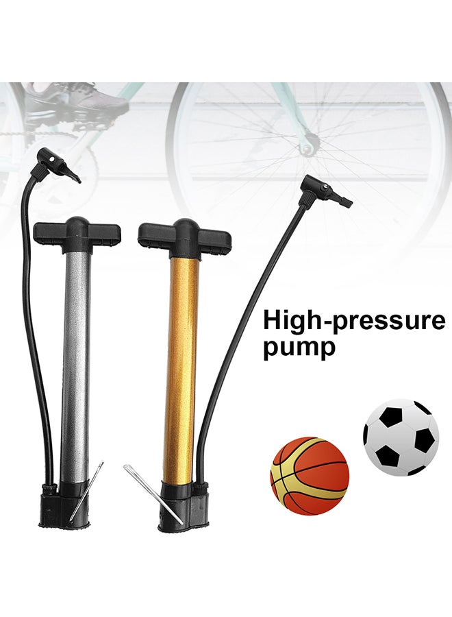 منفاخ بمضخة يدوية محمول بضغط عال للدراجة الجبلية الدراجة العادية كرة السلة 30x9x3سم - Image 2