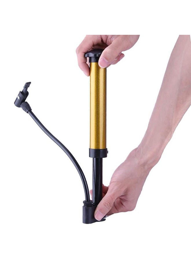 Portable High Pressure Bycycle Tire Basketball Football Manual Air Pump Inflator 21x5x2cm - Image 3