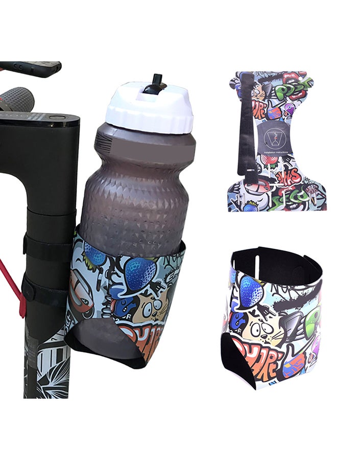 Generic Cartoon Printed Electric Scooter MTB Road Bicycle Water Cup Bottle Holder Bag 24.1x15.65x0.2cm  - Image 1