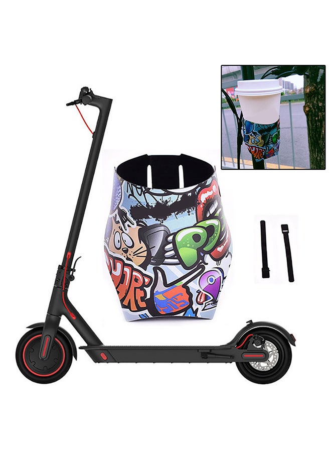 Generic Cartoon Printed Electric Scooter MTB Road Bicycle Water Cup Bottle Holder Bag 24.1x15.65x0.2cm  - Image 2