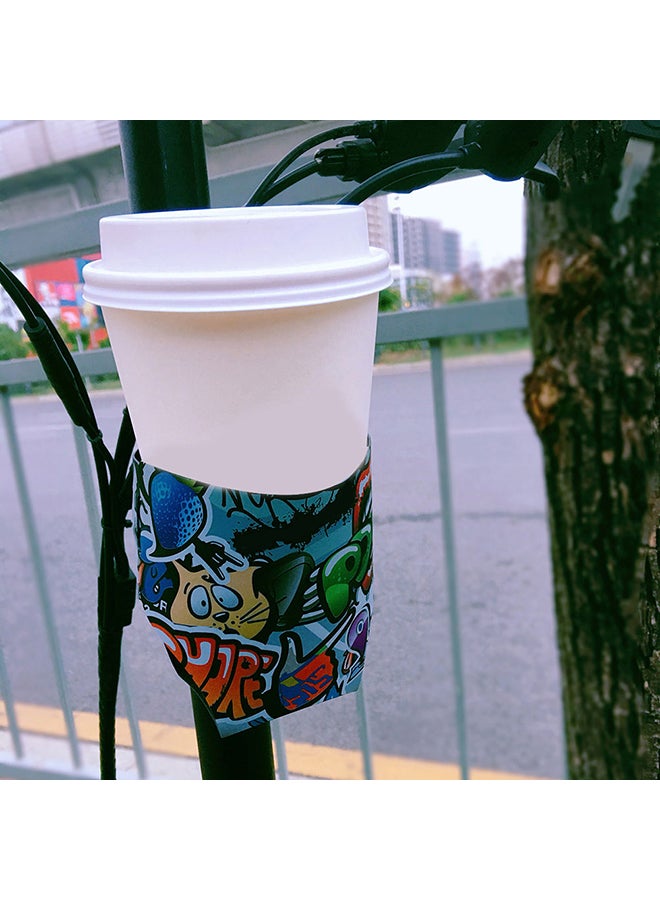 Generic Cartoon Printed Electric Scooter MTB Road Bicycle Water Cup Bottle Holder Bag 24.1x15.65x0.2cm  - Image 3