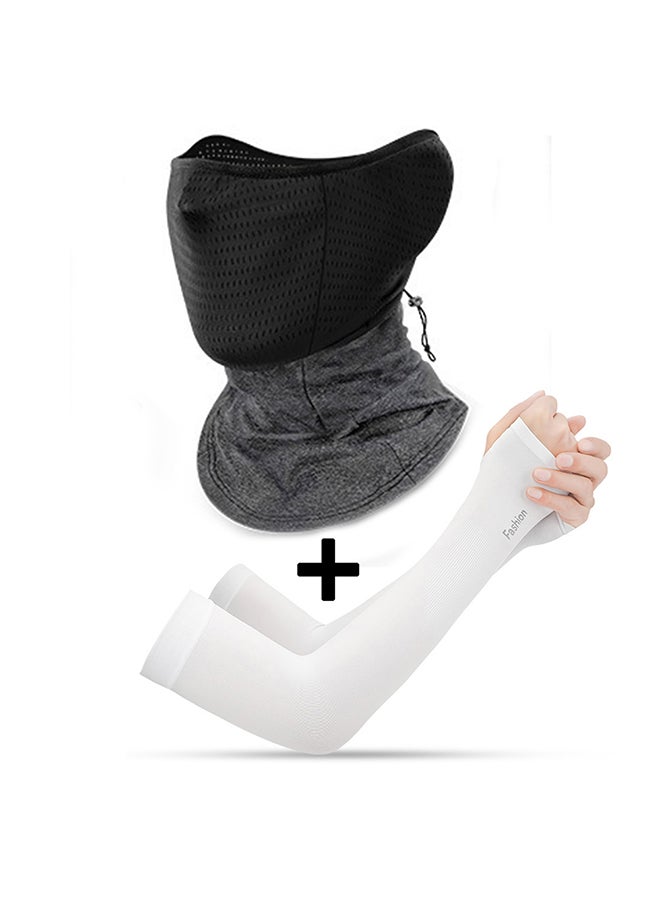 Generic Anti UV Dust Neck Gaiter Bandana Face Cover Scarf Arm Sleeves 31x60x1cm - Image 1