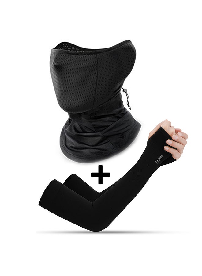 Generic Anti UV Dust Neck Gaiter Bandana Face Cover Scarf Arm Sleeves 12.6x10.2x4.25cm - Image 1
