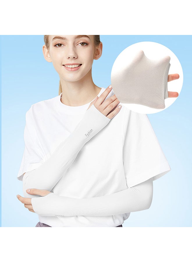 Generic Print Dust-proof Anti-UV Outdoor Scarf Neck Gaiter Arm Sleeves Set 40x50x1cm  - Image 4