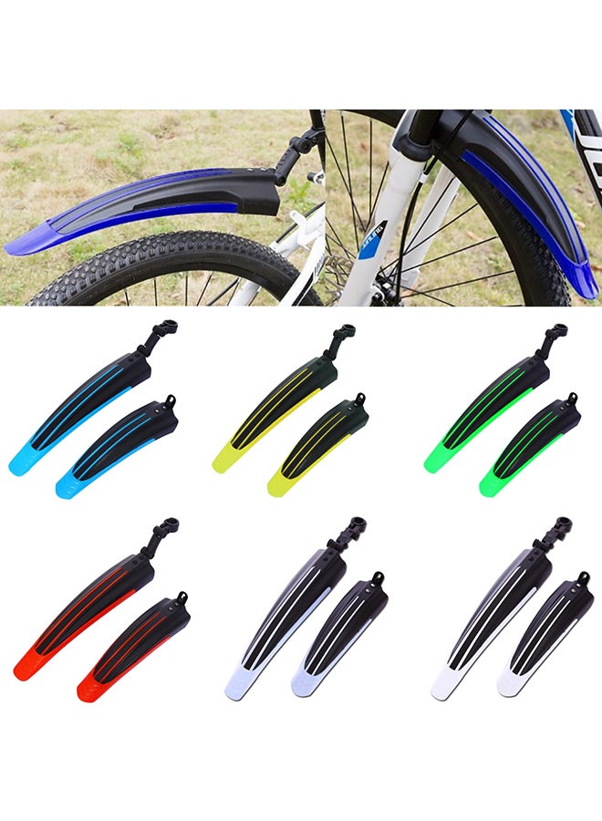 Generic - 1 Pair Stylish MTB Bicycle Front Rear Mudguard Mountain Bike Plastic Fenders Set 52.4x7.7x6.5cm - Image 1