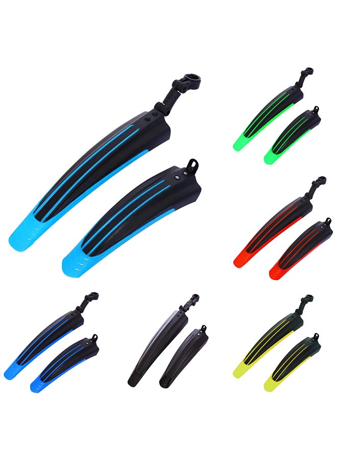 Generic - 1 Pair Stylish MTB Bicycle Front Rear Mudguard Mountain Bike Plastic Fenders Set 52.4x7.7x6.5cm - Image 1