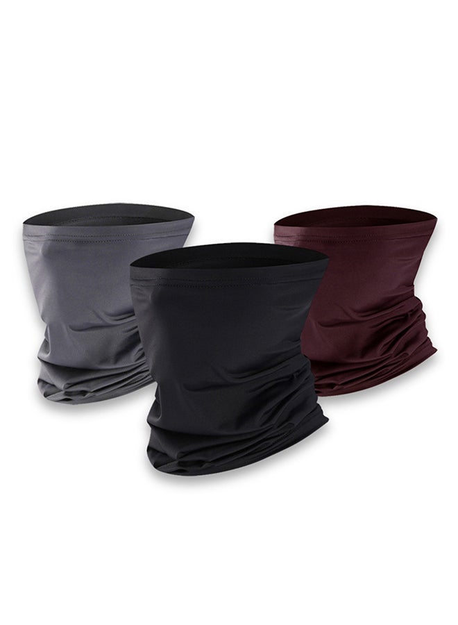 Generic Unisex Solid Color Breathable Anti-UV Dust Face Cover Neck Gaiter Cycling Scarf 14.2x12.1x0.8cm  - Image 5