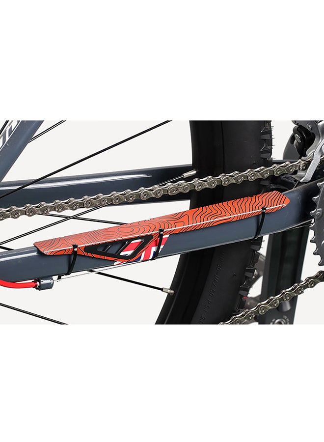 Generic MTB Road Bike Bicycle Chain Protection Guard Cover Sticker with 3 Mount Strap 24.35x4.95x0.6cm  - Image 4