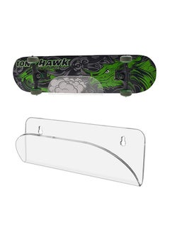 Longboard Skateboard Wall Mount Invisible Transparent Hanger Shelf Display Rack 28x8.5x10cm