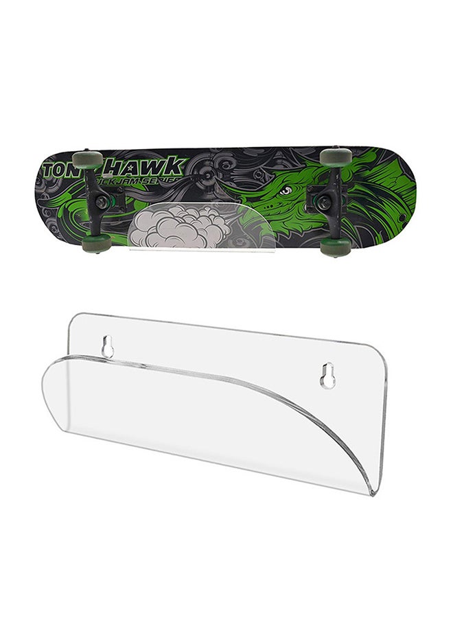 Generic - Longboard Skateboard Wall Mount Invisible Transparent Hanger Shelf Display Rack 28x8.5x10cm - Image 1