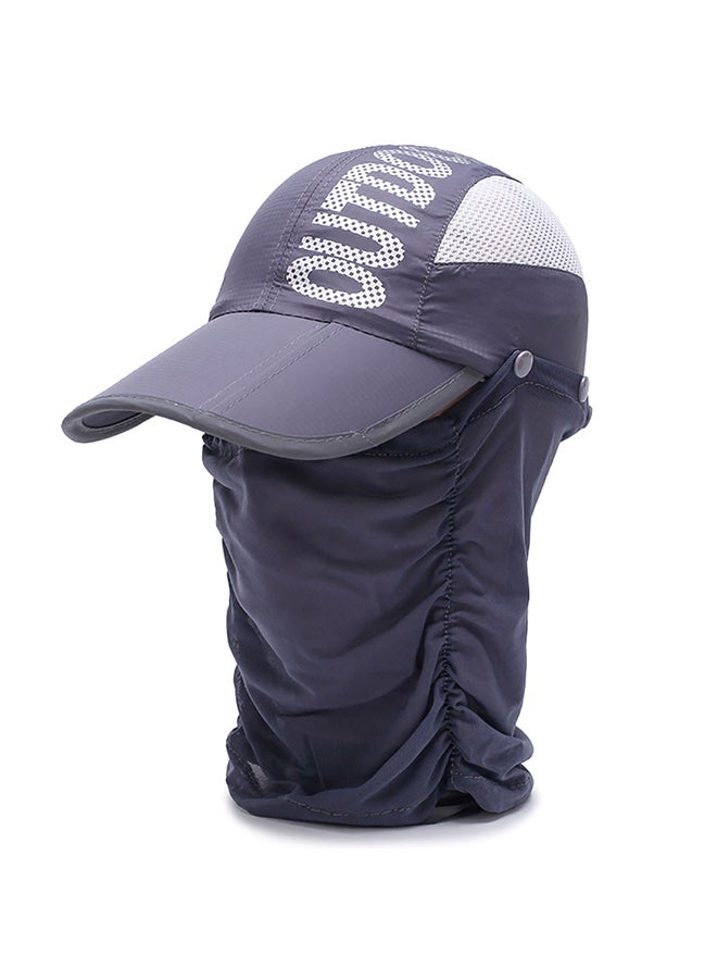Summer Outdoor Travel Foldable Face Cover Sun Hat Unisex Anti-UV Baseball Cap 25x15x6cm - Image 1