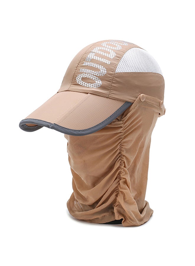 Summer Outdoor Travel Foldable Face Cover Sun Hat Unisex Anti-UV Baseball Cap 25x15x6cm - Image 1