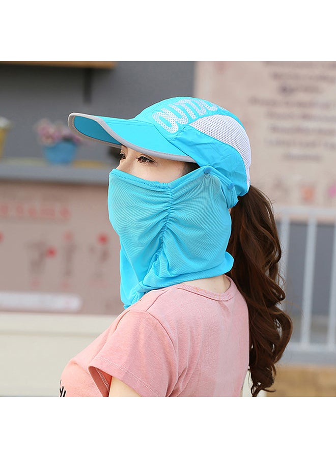 Generic - Summer Outdoor Travel Foldable Face Cover Sun Hat Unisex Anti-UV Baseball Cap 25x15x6cm - Image 1