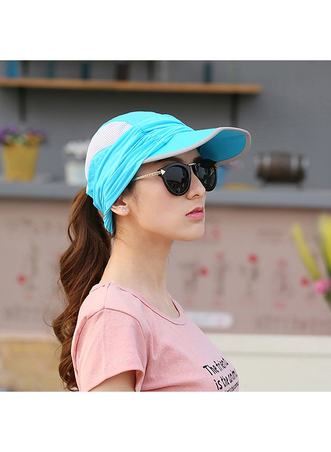 Generic - Summer Outdoor Travel Foldable Face Cover Sun Hat Unisex Anti-UV Baseball Cap 25x15x6cm - Image 1
