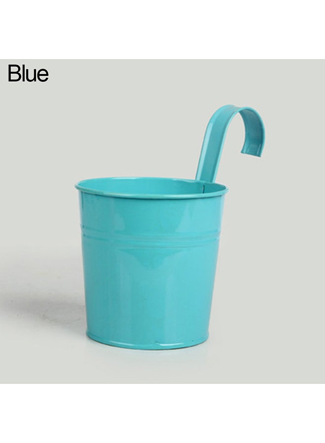 Generic Metal Iron Flower Pot Hanging Blue 18.5x9.6x9.6cm 