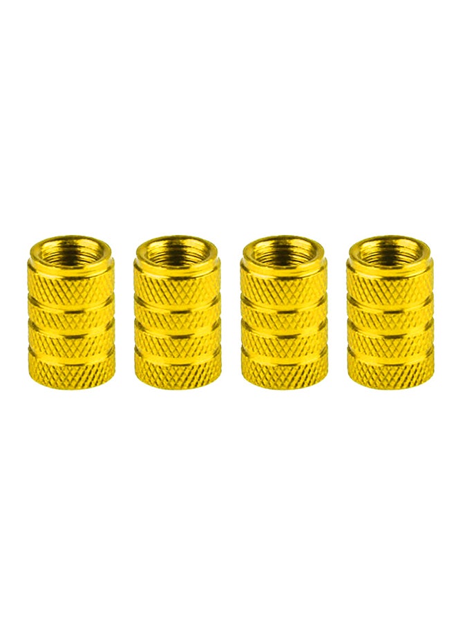 طقم أغطية صمامات إطار السيارة مصنوعة من خليط معدني من الألومنيوم مكون من 4 قطع