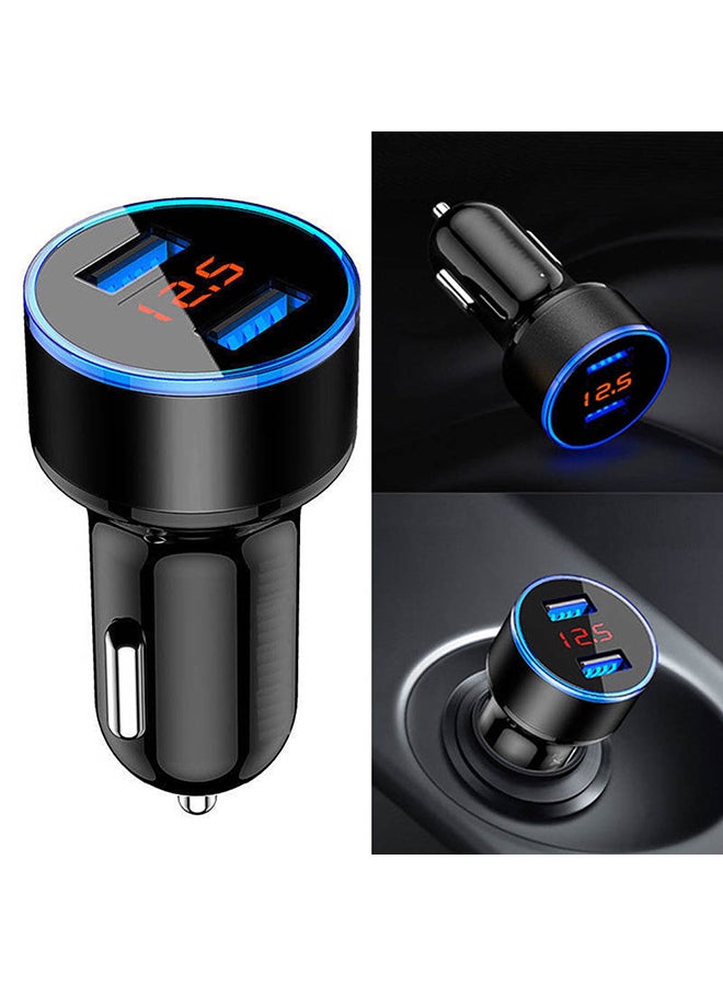 محول شاحن بشاشة LED رقمية ومنفذي USB - Image 1