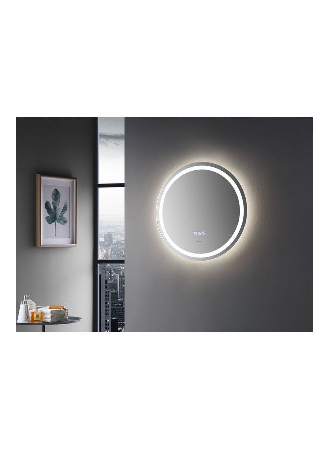 fashionhome Bathroom LED Mirror With Temperature Switch Key And Light Transparent  - Image 2