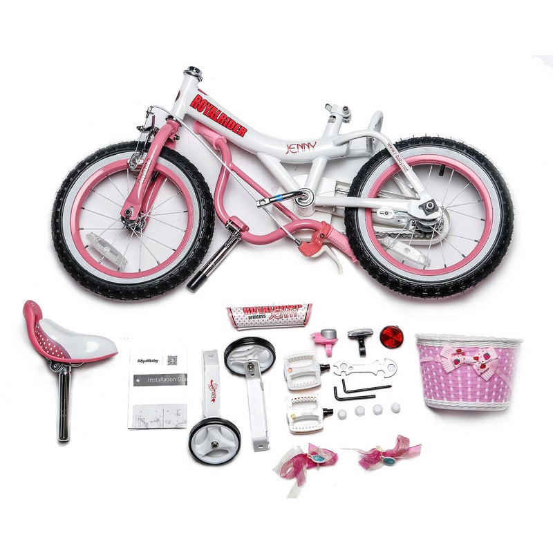 Royal Baby - Jenny Kid's Bike With Front Basket And Training Wheels 16inch - Image 1