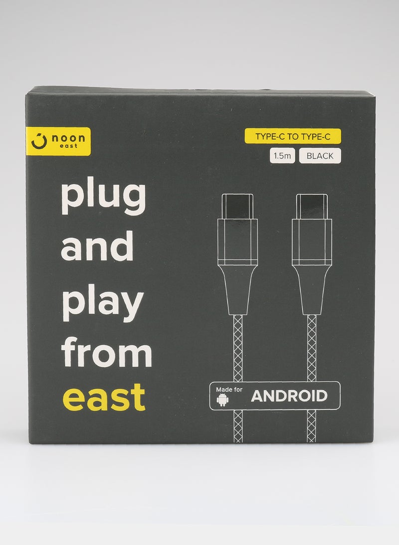 Type-C Data Sync And Charging Cable 3.0meter Black/Rose Gold