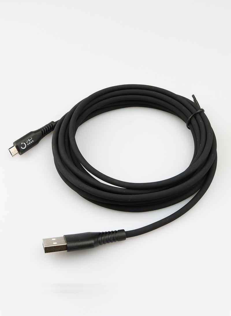 Micro USB Data Sync And Charging Cable 3.0meter Black/Silver/White