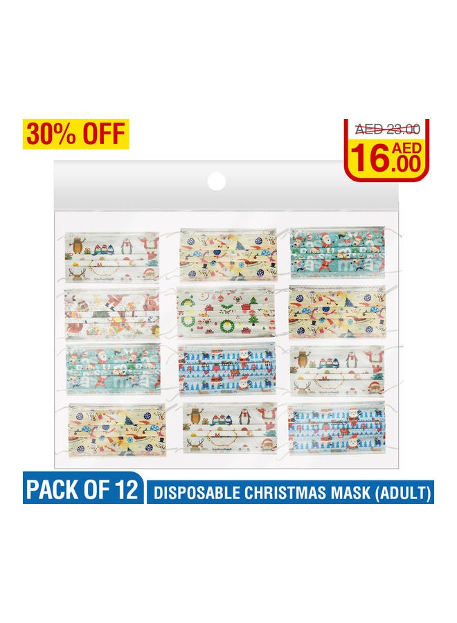 صن بيبي Christmas Disposable Mask Pack of 12 - Image 1