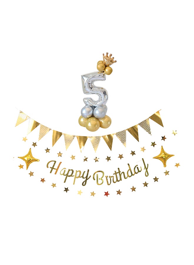 مس تيارا بالون زينة حفلة عيد الميلاد مع راية