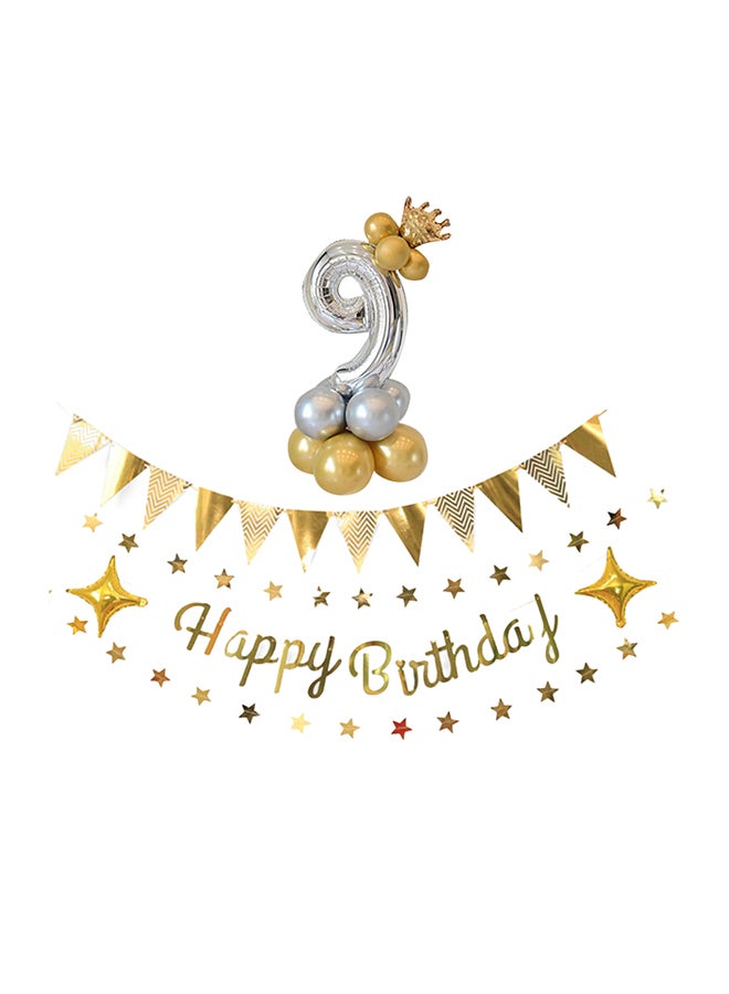 مس تيارا بالون زينة حفلة عيد الميلاد مع راية