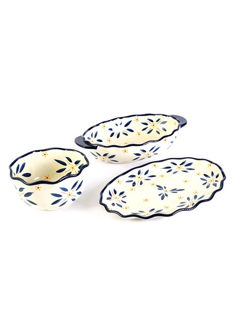 3-Piece Old World Side Series Set blue