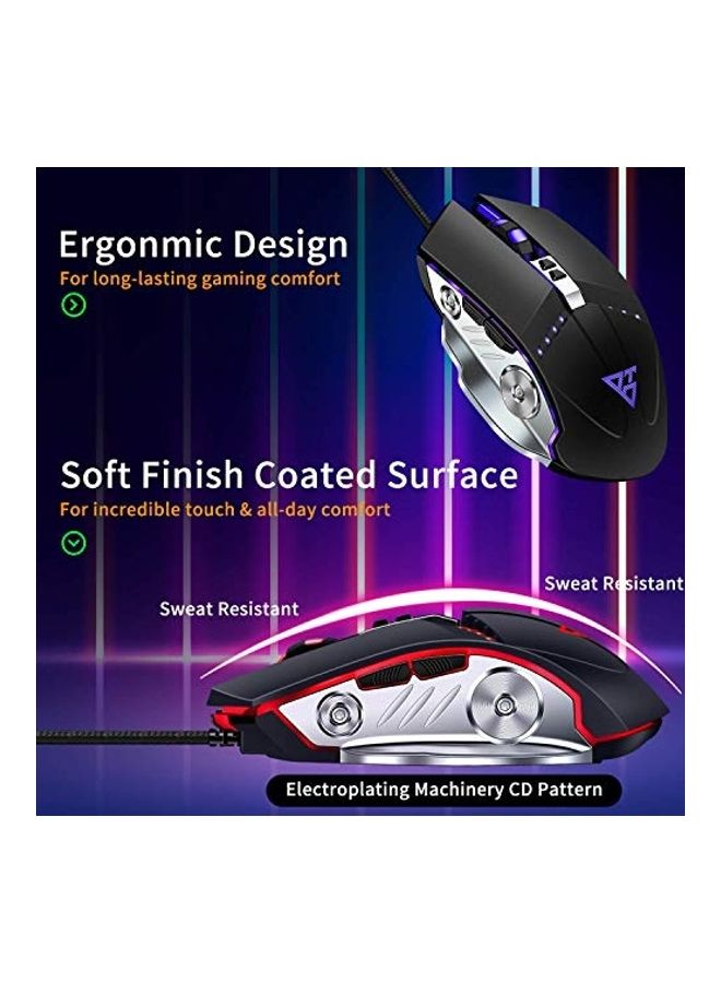 LENRUE - 7 Programmable Buttons Gaming Wired Mouse - Image 1