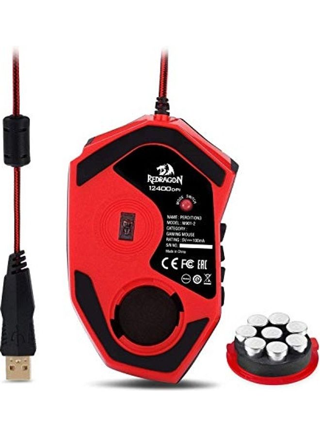 REDRAGON Wired Gaming Mouse, Mmo Rgb Led Backlit Computer Mice With 18 Programmable Buttons, Weight Tuning Set For Windows Pc  - Image 4