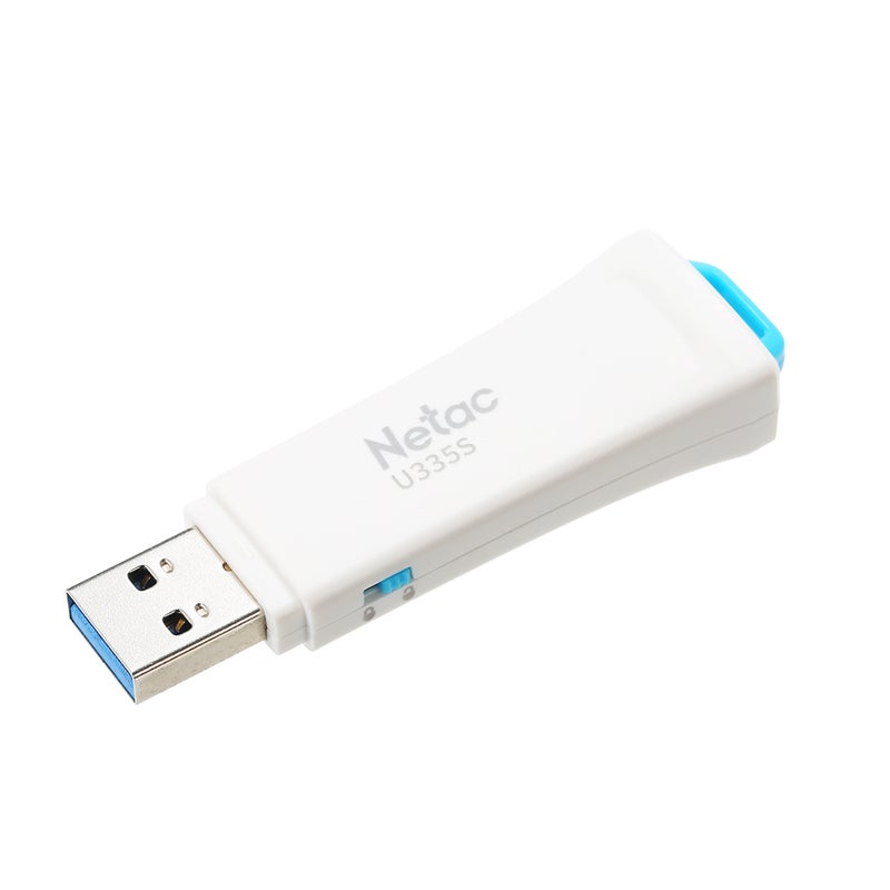 Netac - U335S 128GB Write Protect USB3.0 Memory USB Flash  Drive Disk C4838-128GB-L White - Image 1