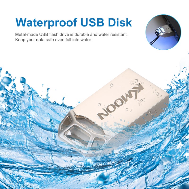 KKmoon 64GB Mini Portable USB3.0 Flash Pen Drive For PC Laptop C8246-64-L Silver  - Image 2