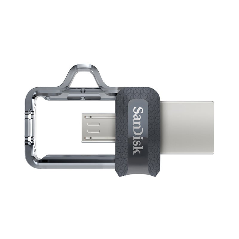 سانديسك - فلاش درايف DD3 ميني عالي السرعة بمنفذ USB 3.0 OTG وبتصميم على شكل قلم وذاكرة تخزين بسعة 64 جيجابايت 3.02*1.18*2.55سم أسود وفضي - Image 1