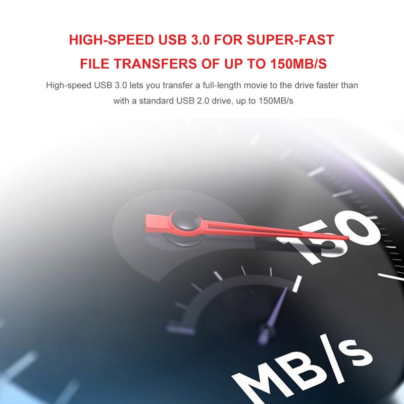 سانديسك - فلاش درايف DD3 ميني عالي السرعة بمنفذ USB 3.0 OTG وبتصميم على شكل قلم وذاكرة تخزين بسعة 64 جيجابايت 3.02*1.18*2.55سم أسود وفضي - Image 1
