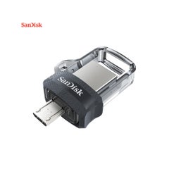 سانديسك فلاش درايف DD3 بتصميم رفيع وصغير بتقنية OTG ومنفذ USB 3.0 عالي السرعة سعة 32 جيجابايت C6979-32-L أسود وفضي  - Image 1