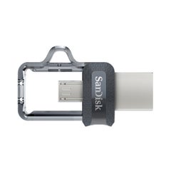 سانديسك فلاش درايف DD3 بتصميم رفيع وصغير بتقنية OTG ومنفذ USB 3.0 عالي السرعة سعة 32 جيجابايت C6979-32-L أسود وفضي  - Image 3