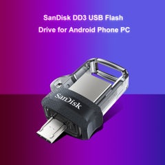 سانديسك فلاش درايف DD3 بتصميم رفيع وصغير بتقنية OTG ومنفذ USB 3.0 عالي السرعة سعة 32 جيجابايت C6979-32-L أسود وفضي  - Image 5