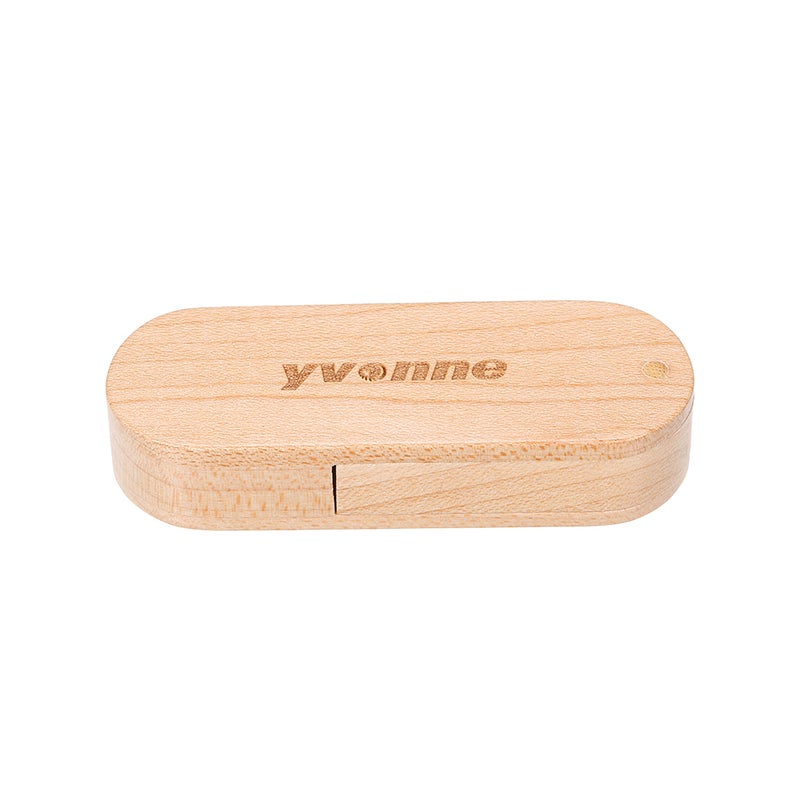 64GB Memory Wooden Rotatable USB Pen Drive C6717-64-L Brown