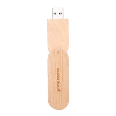 yvonne 64GB Memory Wooden Rotatable USB Pen Drive C6717-64-L Brown  - Image 5