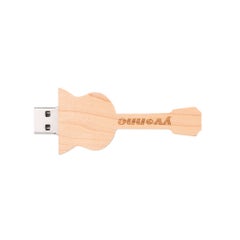 yvonne 64GB Memory Wooden Guitar Shaped USB Pen Drive C6714-64-L Brown  - Image 3