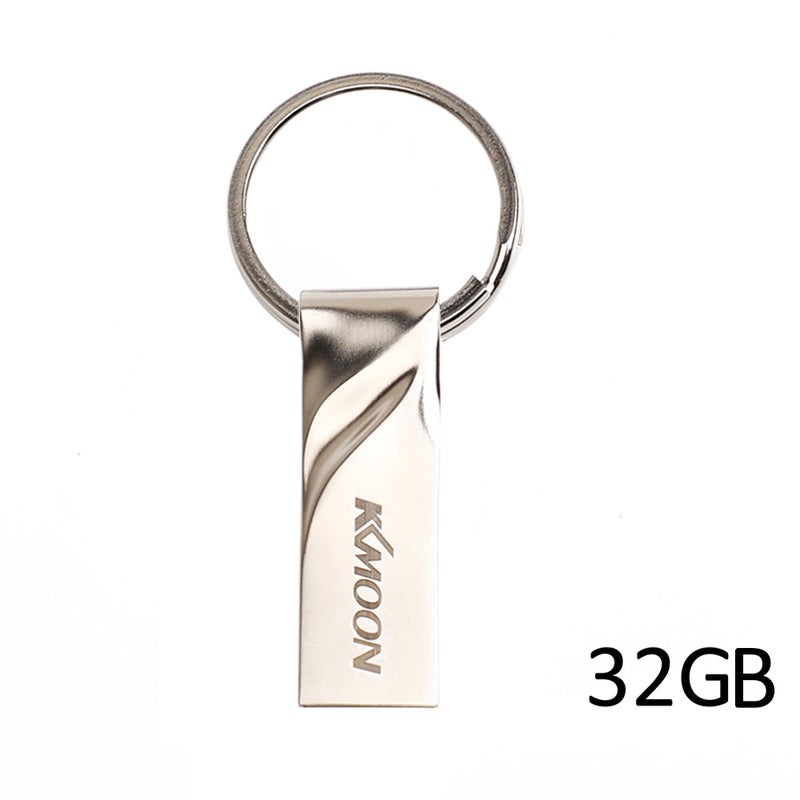 CW10292 32GB/64GB Zinc Alloy Waterproof USB 2.0 Pen Drive With Key Ring C7172S-32-L Silver  - Image 5
