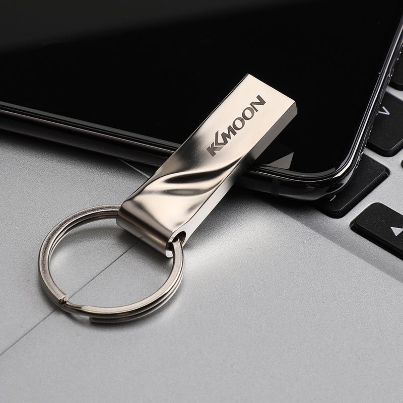 CW10292 32GB/64GB Zinc Alloy Waterproof USB 2.0 Pen Drive With Key Ring C7172S-32-L Silver  - Image 3