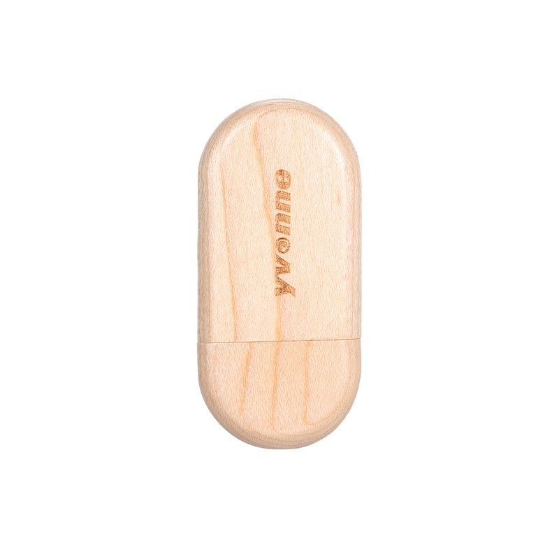 yvonne 16GB Memory Wooden Oval USB Pen Drive C6716-16-L Brown  - Image 3